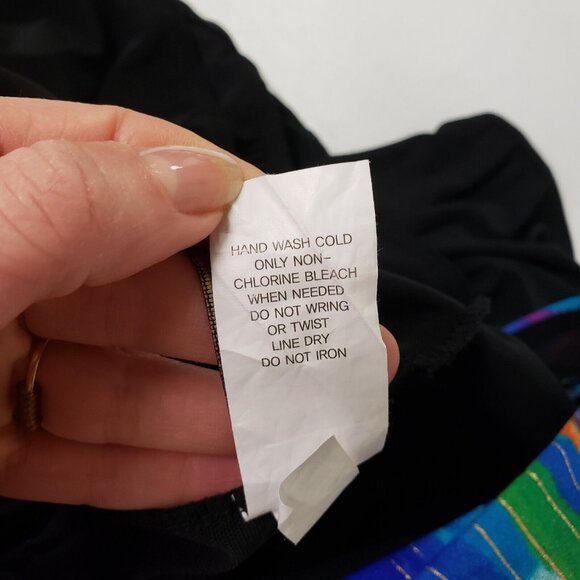 Great Lengths Womens One Piece Swimsuit Size 20 Black 90S Style Beachy Vacation - Picture 5 of 11